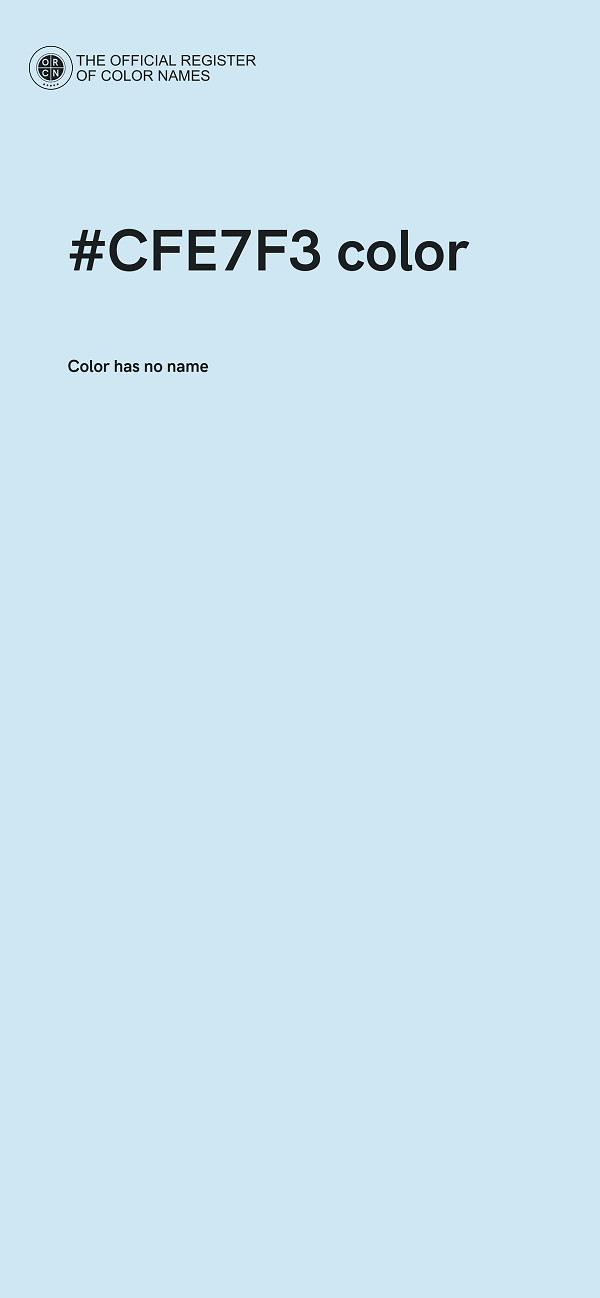 #CFE7F3 color image