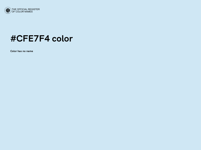 #CFE7F4 color image