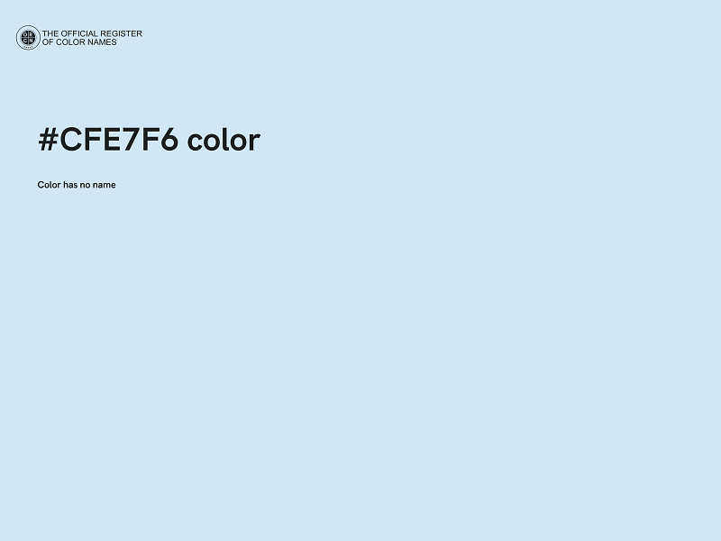 #CFE7F6 color image