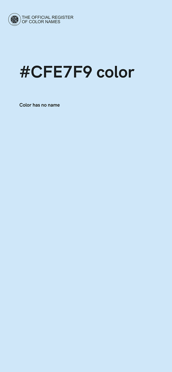 #CFE7F9 color image