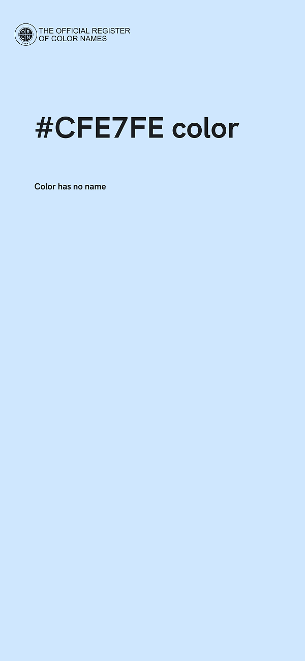 #CFE7FE color image