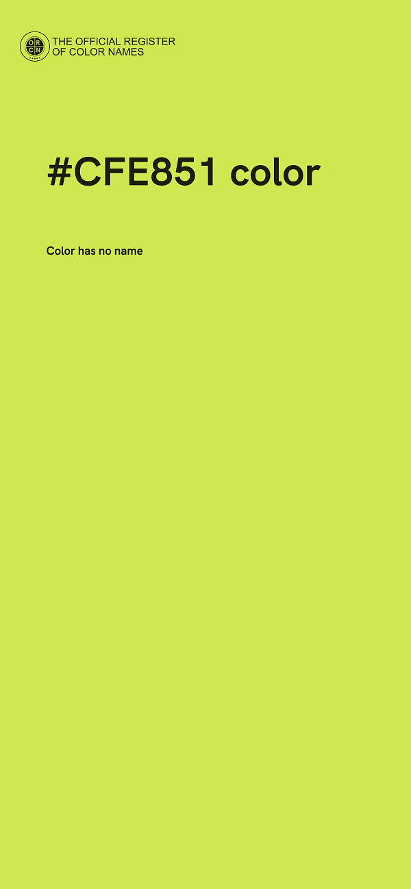 #CFE851 color image