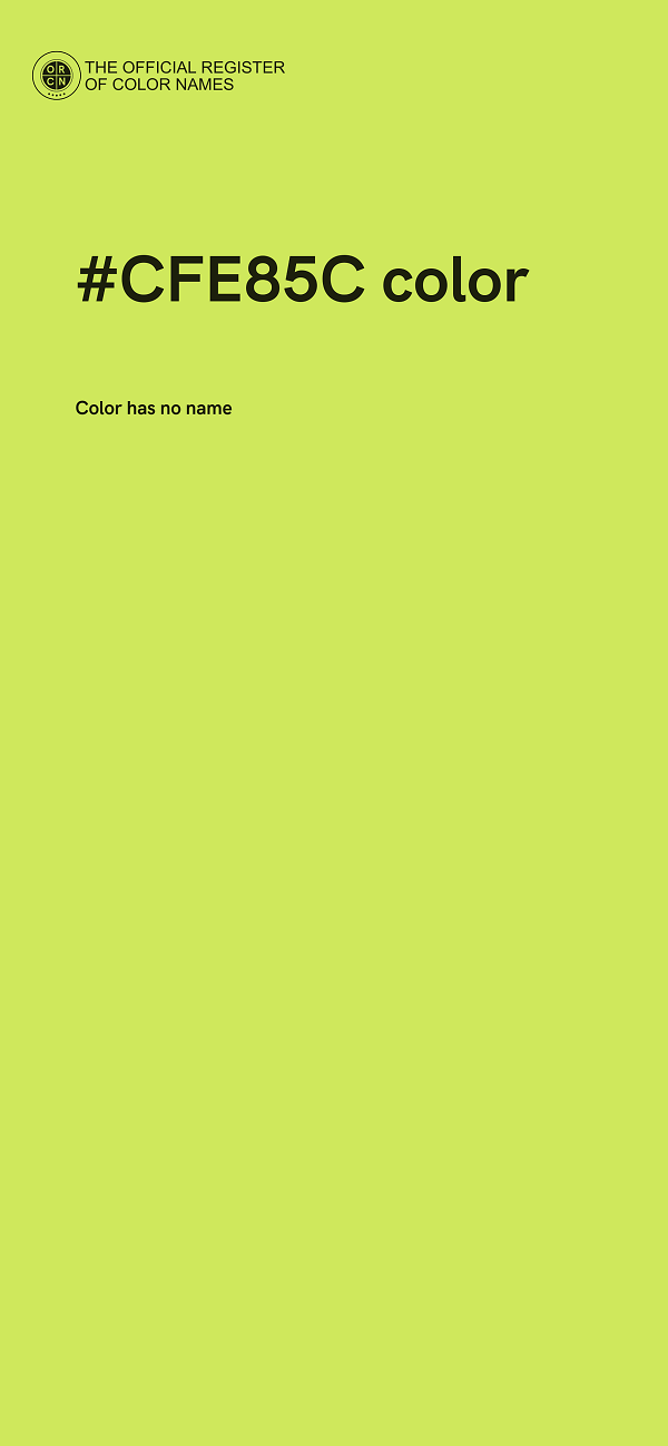 #CFE85C color image