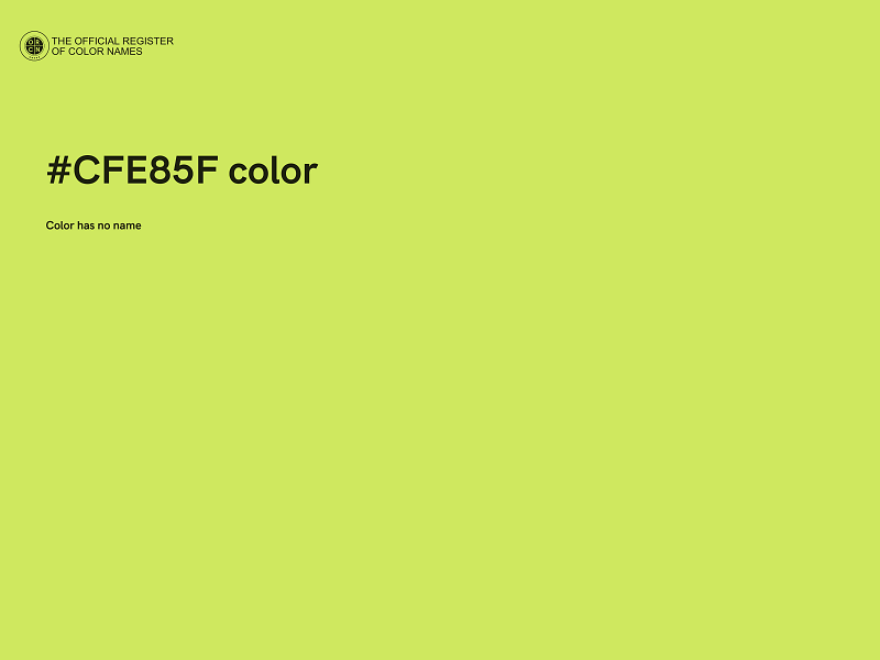 #CFE85F color image