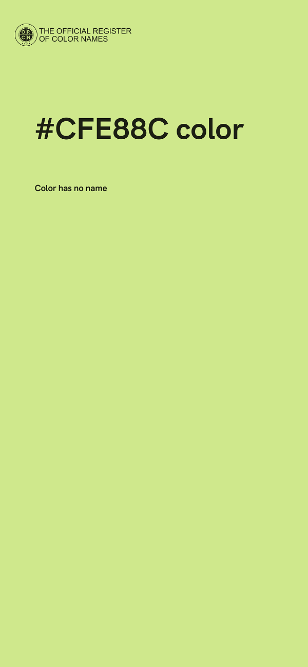 #CFE88C color image
