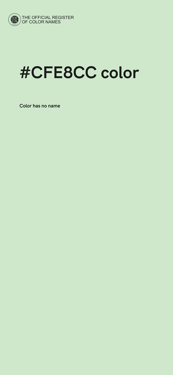 #CFE8CC color image