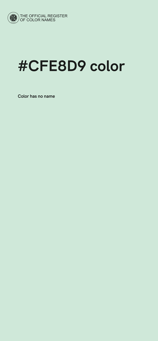 #CFE8D9 color image