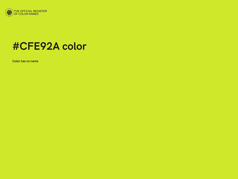 #CFE92A color image