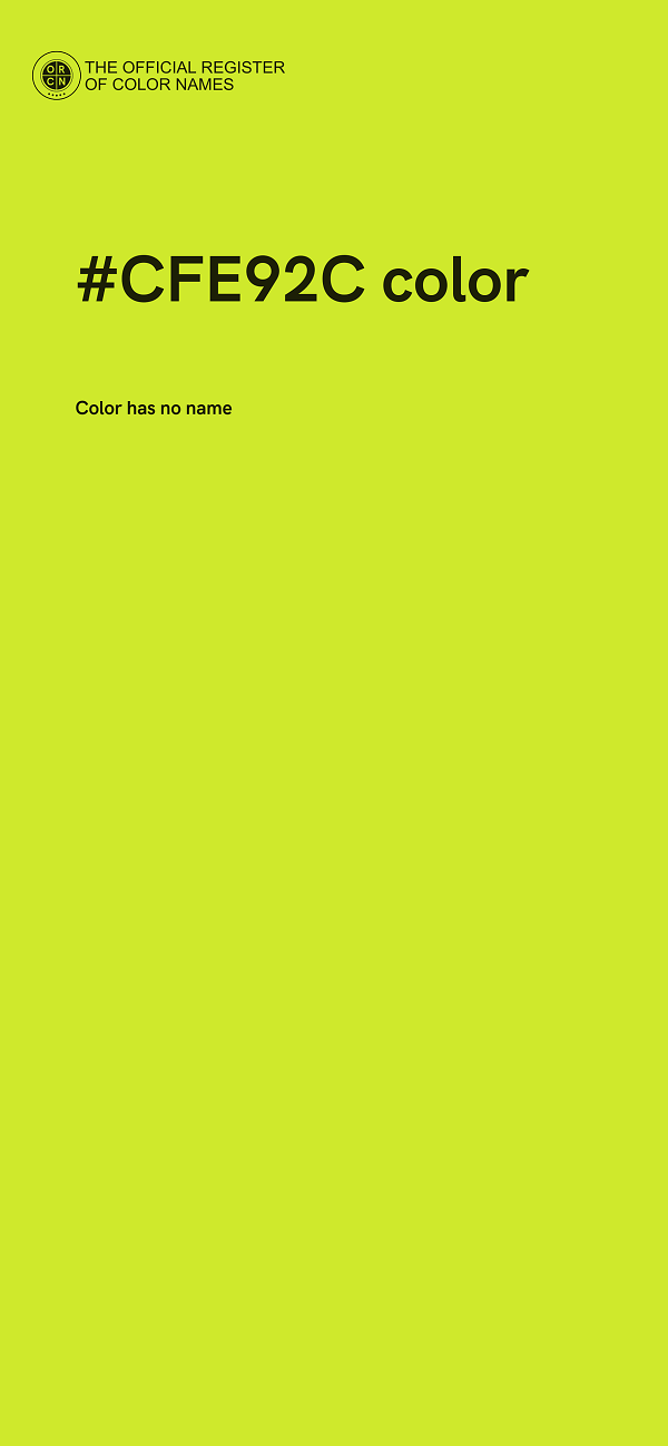 #CFE92C color image