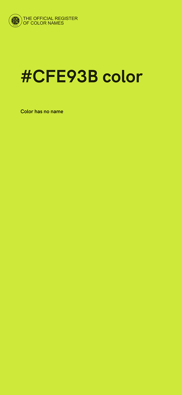 #CFE93B color image