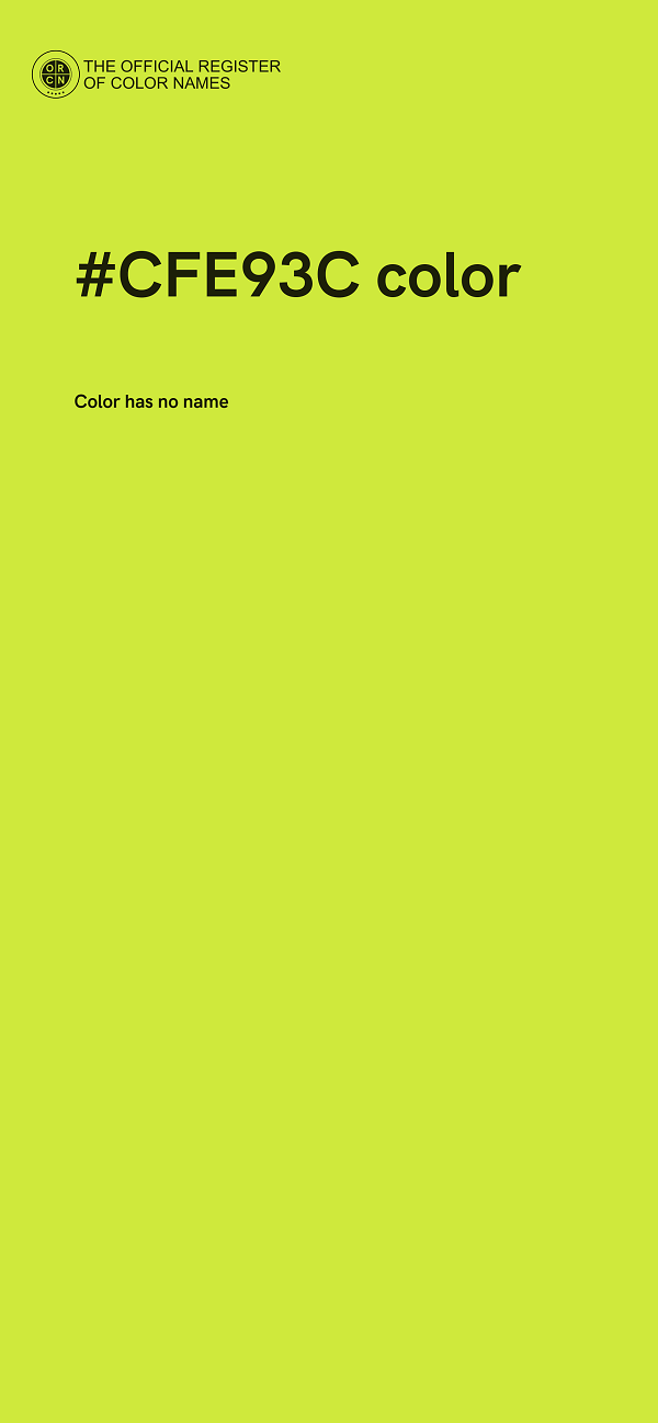 #CFE93C color image