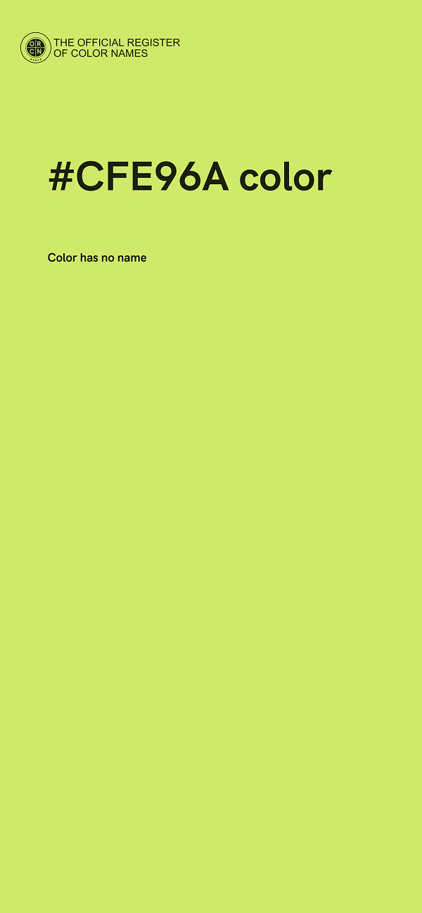 #CFE96A color image