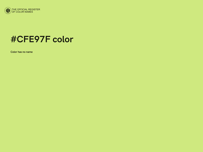 #CFE97F color image