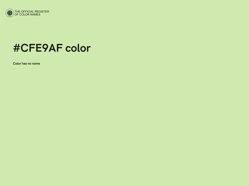 #CFE9AF color image