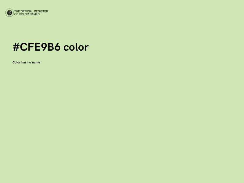 #CFE9B6 color image