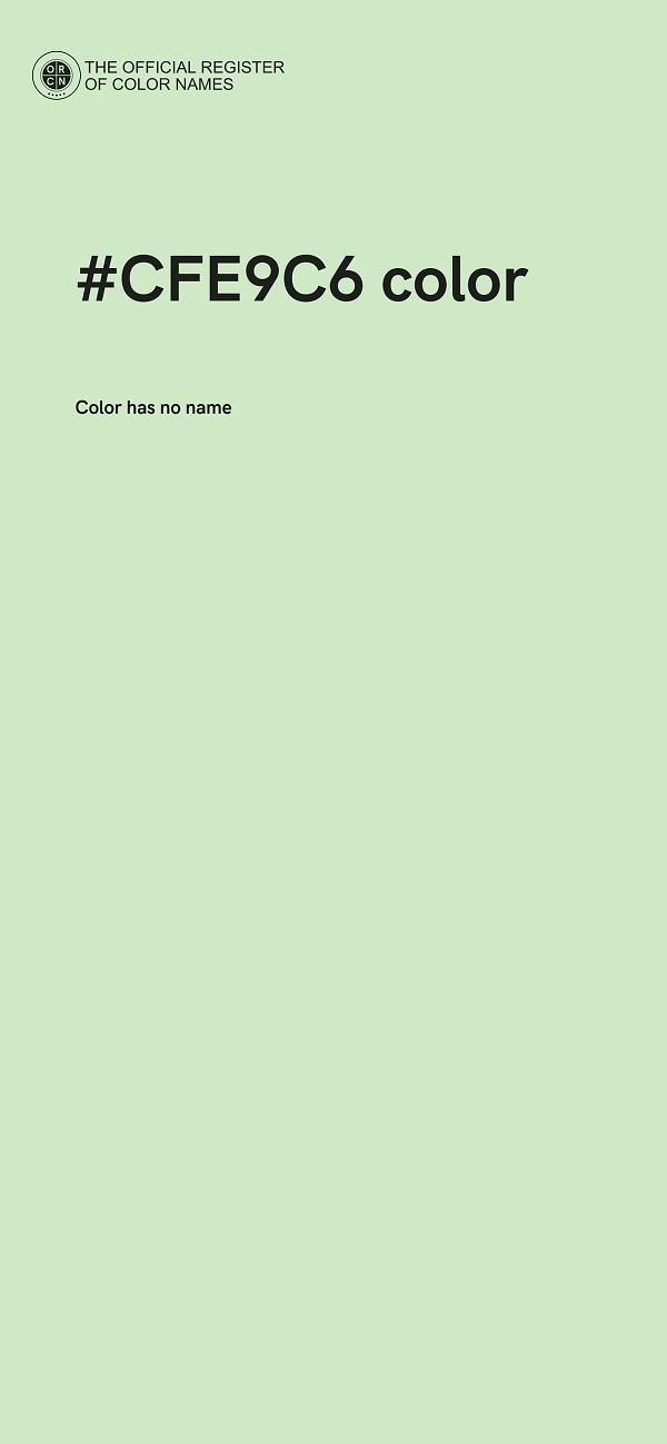 #CFE9C6 color image