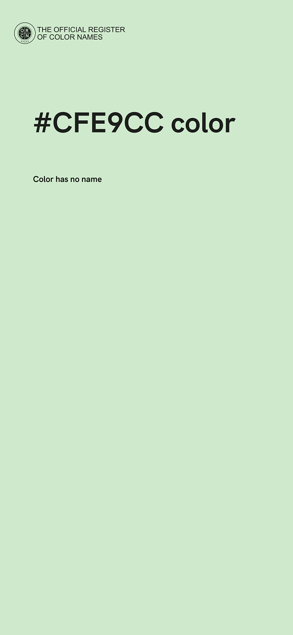 #CFE9CC color image