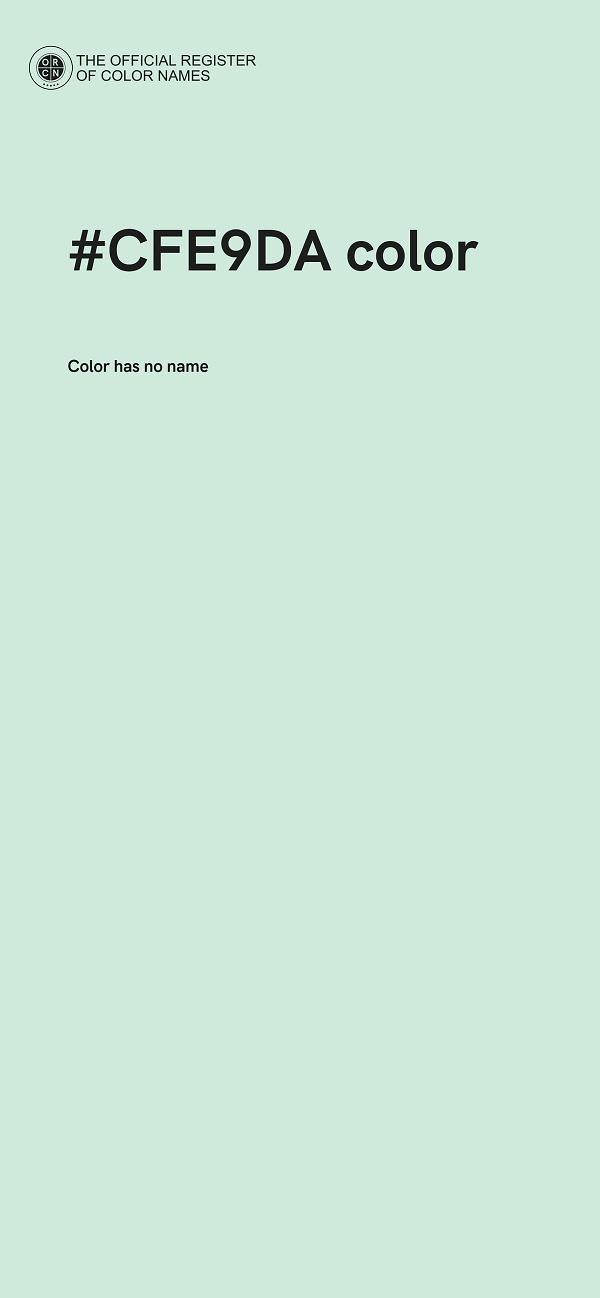 #CFE9DA color image