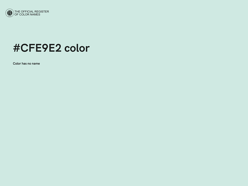 #CFE9E2 color image