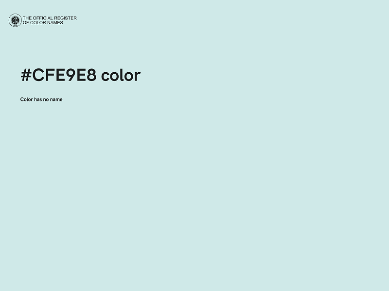 #CFE9E8 color image