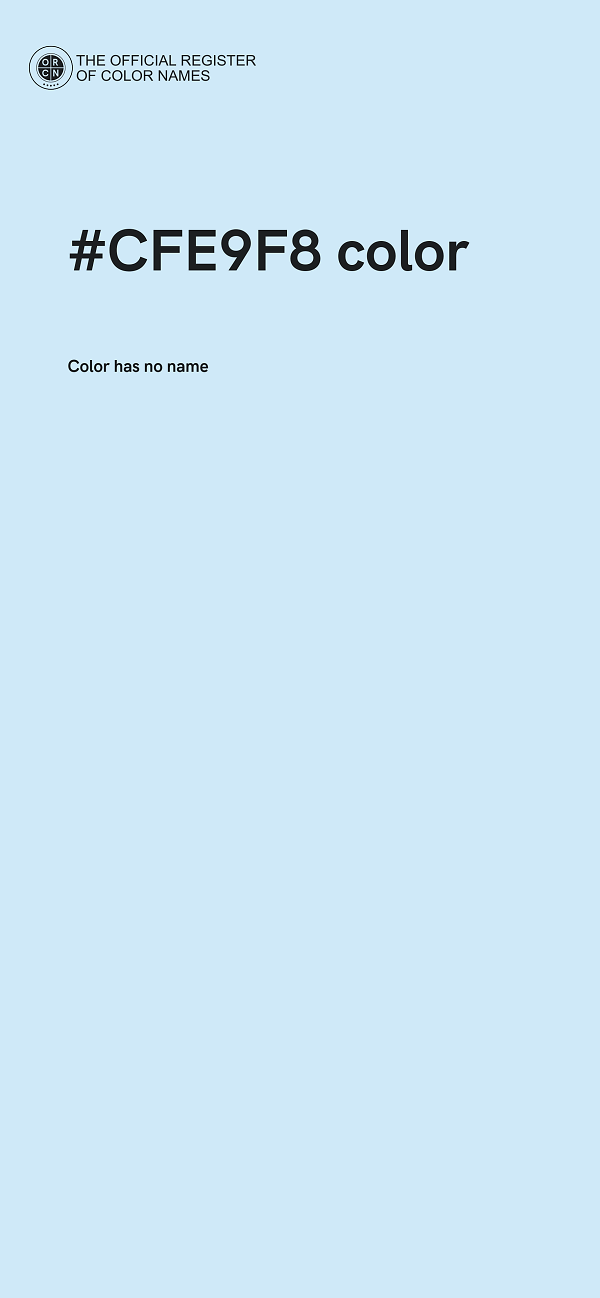 #CFE9F8 color image