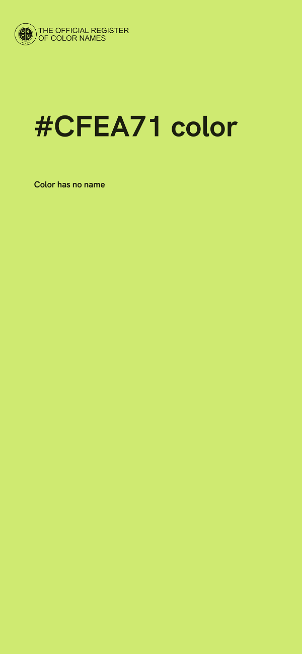 #CFEA71 color image
