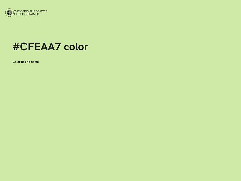 #CFEAA7 color image