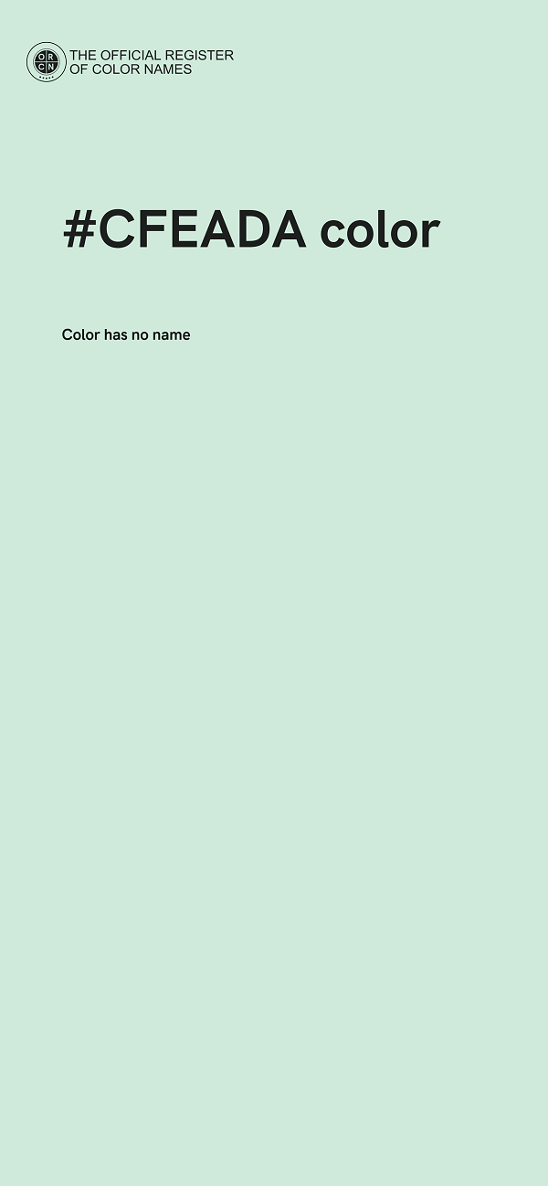 #CFEADA color image