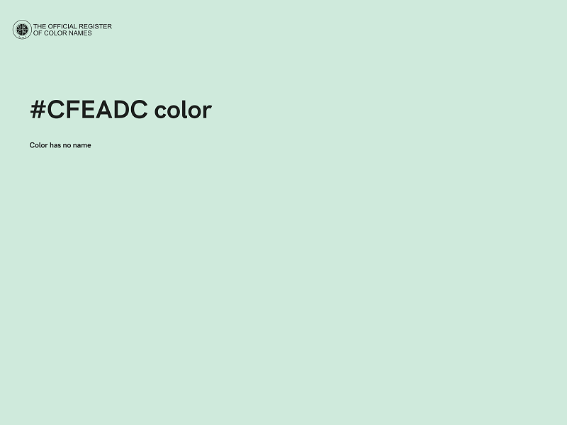 #CFEADC color image
