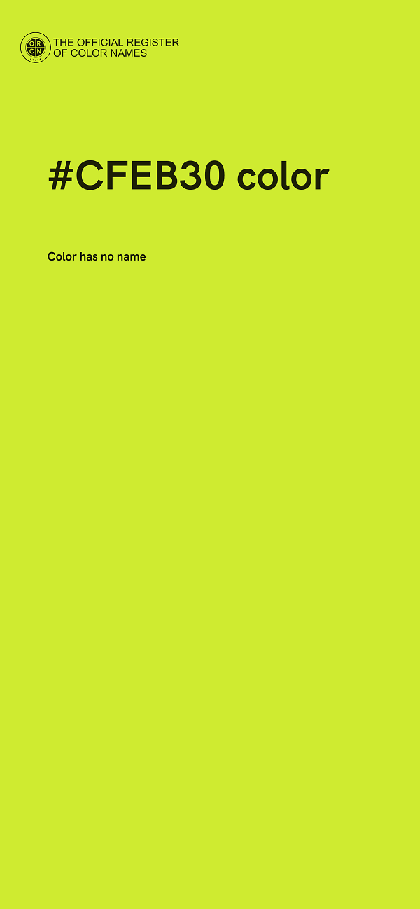 #CFEB30 color image