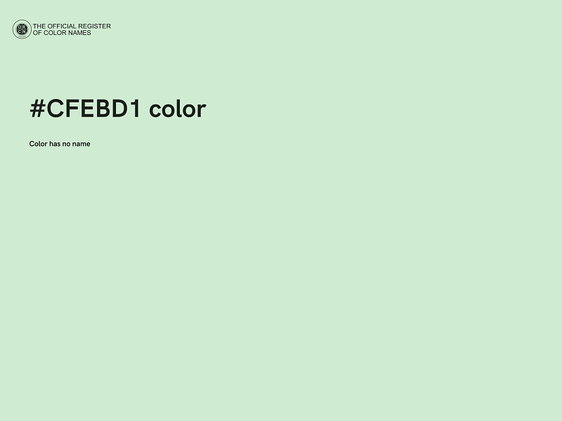 #CFEBD1 color image