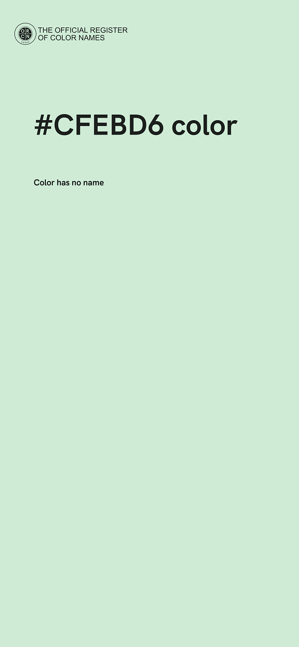 #CFEBD6 color image