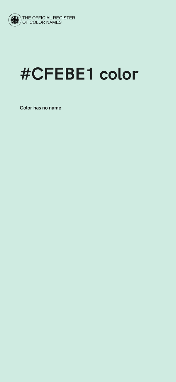 #CFEBE1 color image