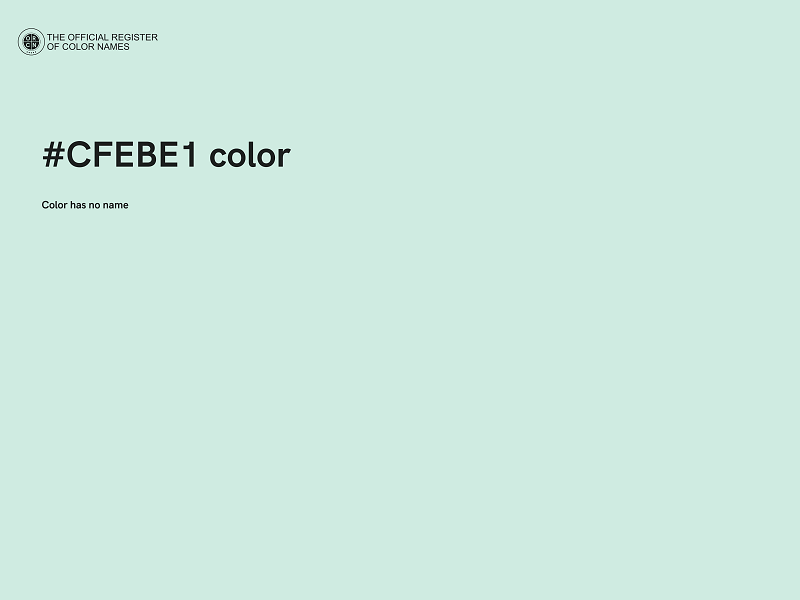 #CFEBE1 color image