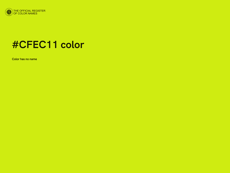 #CFEC11 color image