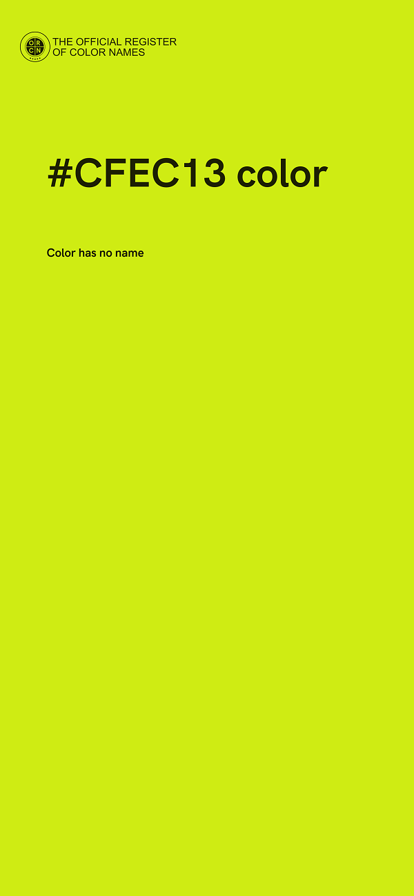 #CFEC13 color image