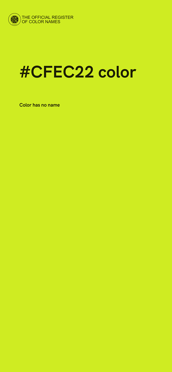 #CFEC22 color image