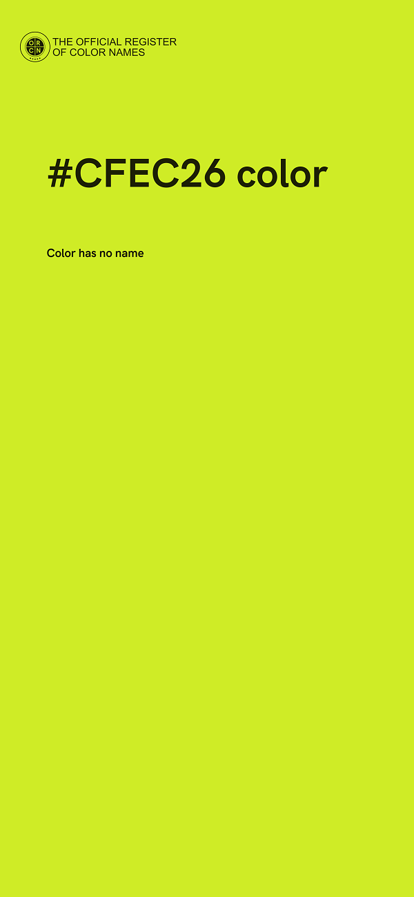#CFEC26 color image