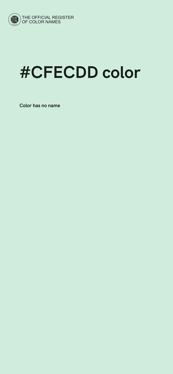 #CFECDD color image