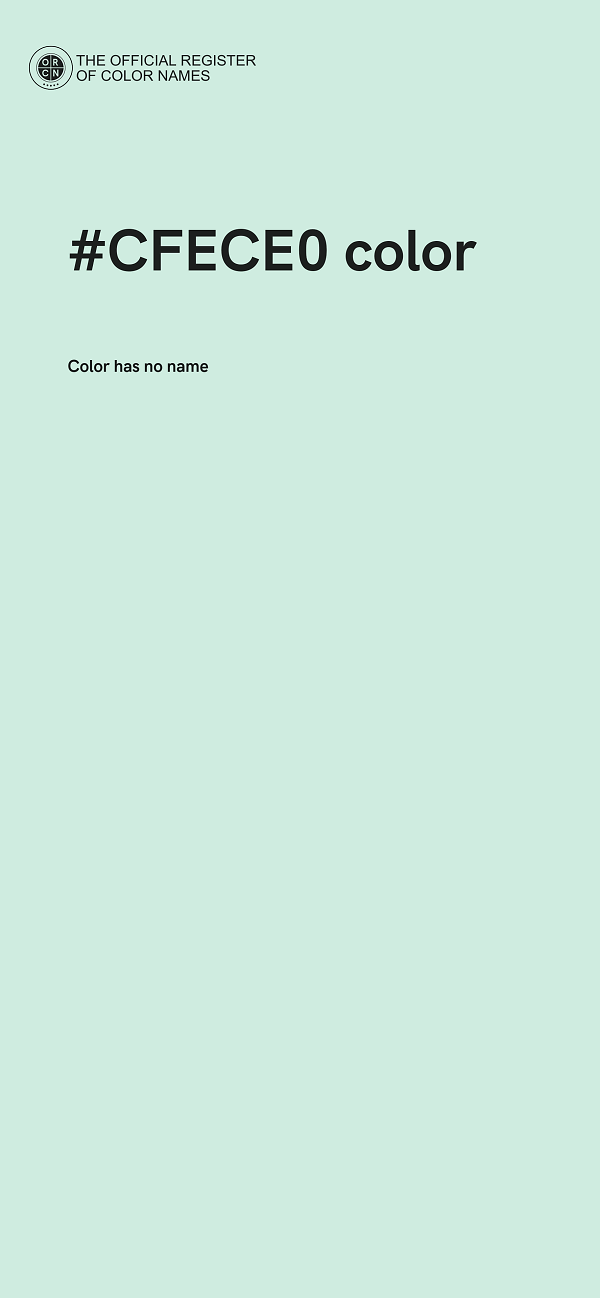 #CFECE0 color image