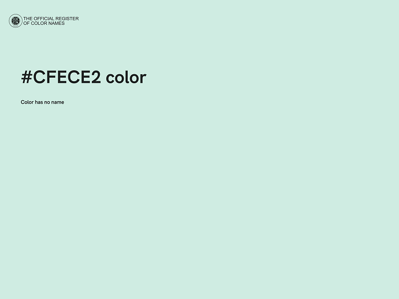 #CFECE2 color image