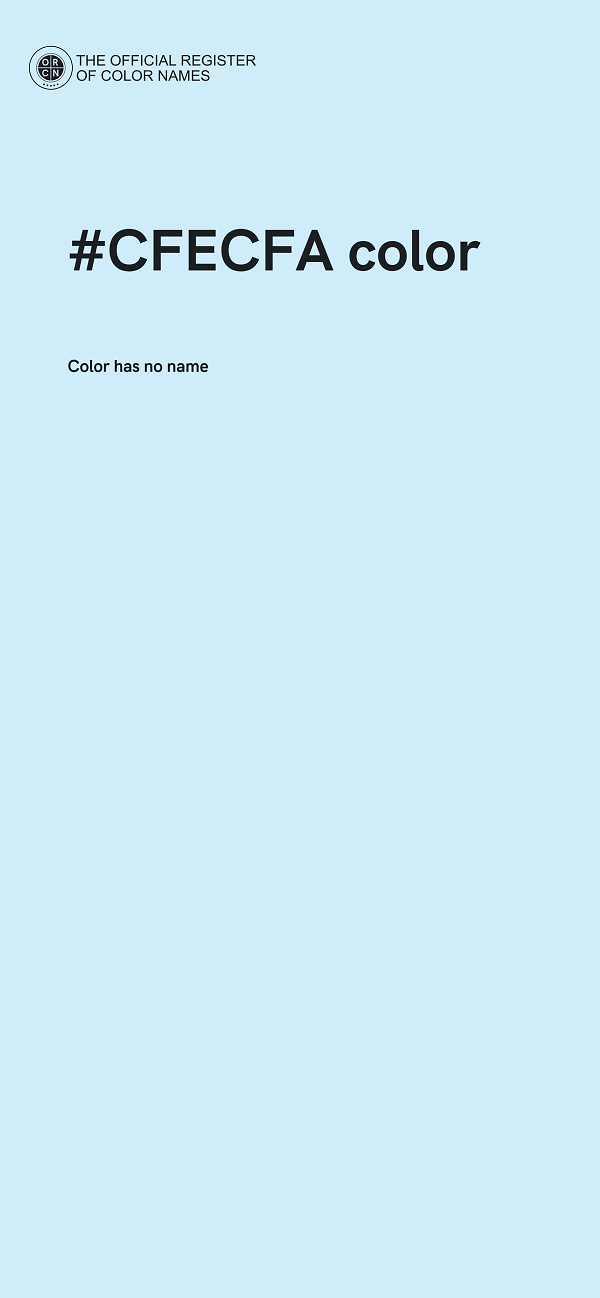 #CFECFA color image