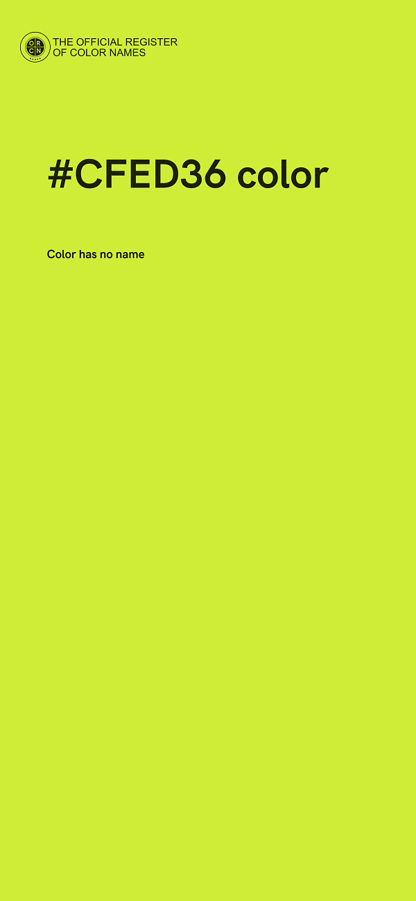 #CFED36 color image