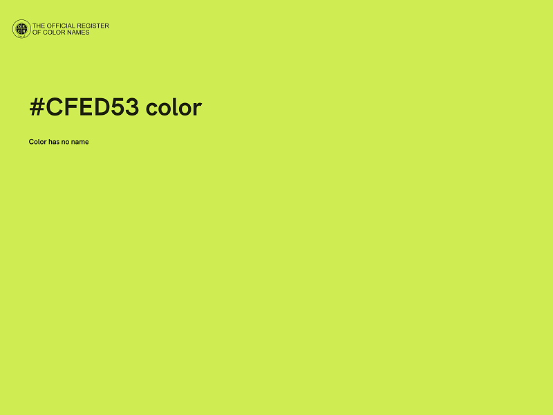 #CFED53 color image