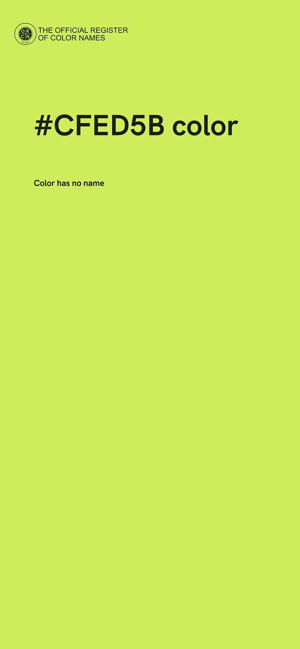 #CFED5B color image