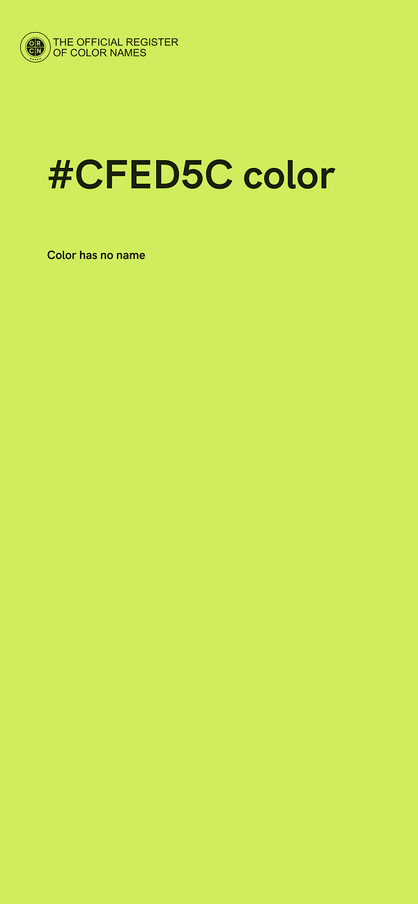 #CFED5C color image