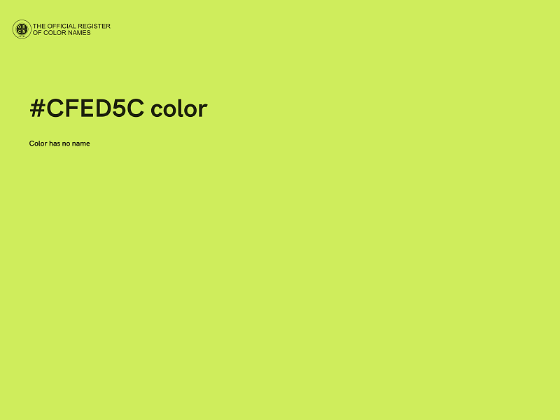 #CFED5C color image