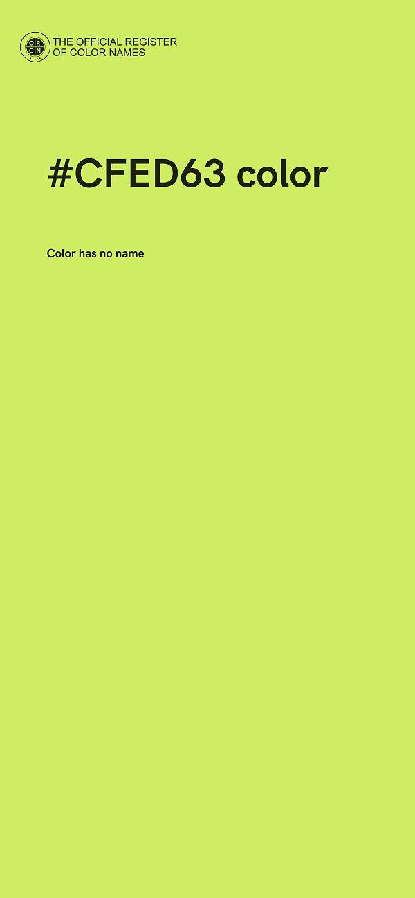 #CFED63 color image