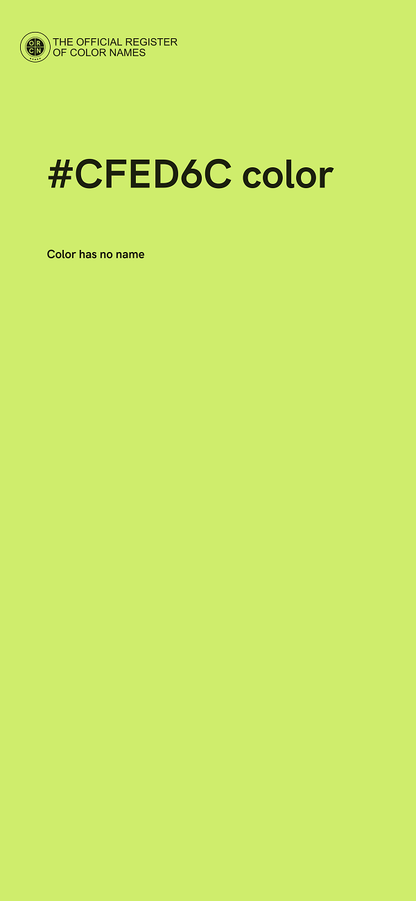 #CFED6C color image