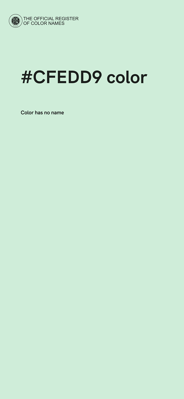 #CFEDD9 color image